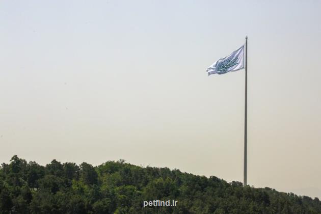 اهتزاز بزرگترین پرچم سبز علوی در آسمان تهران