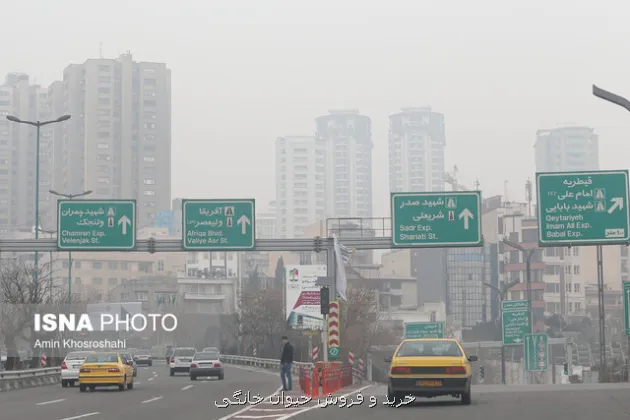 هوای تهران برای هفتمین روز متوالی دروضعیت قرمز