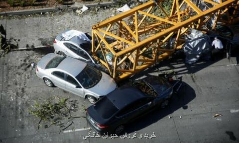 سقوط جرثقیل در آمریكا جان ۴ نفر را گرفت