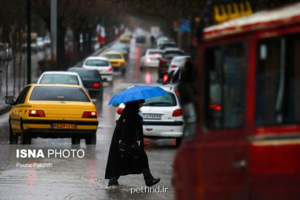 بارش باران در اغلب استان های كشور